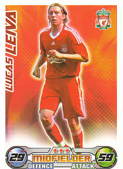 Lucas Leiva Liverpool 2008/09 Topps Match Attax #155